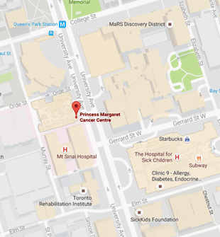 map to Princess Margaret Cancer Centre